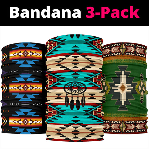 Southwest Indian Symbol Bandana 3-Pack New