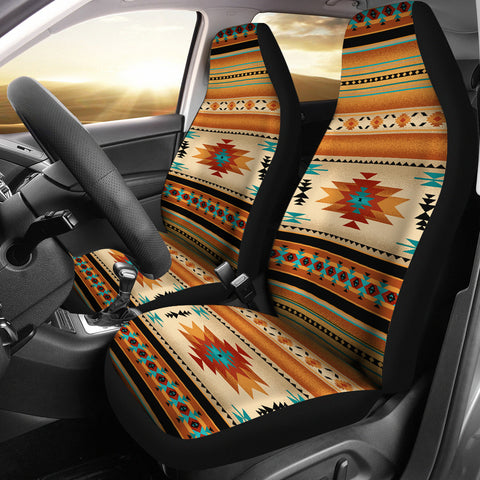 GB-NAT00559 Yellow Native Pattern Car Seat Covers