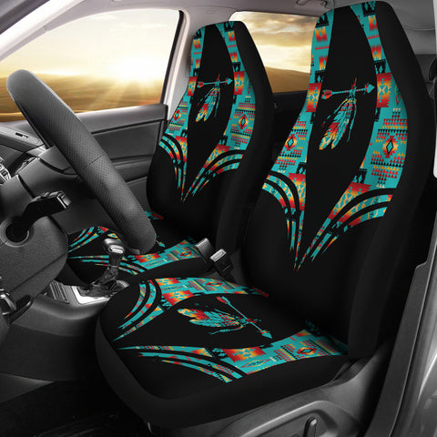 Powwow StoreGBNAT0064602 Pattern Feather Native American Car Seat Cover