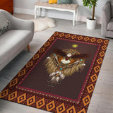 GB-NAT00133-04 Sun Owl Dreamcatcher Native American Design Area Rug - Powwow Store