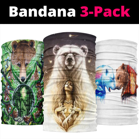 Mama Bear With Girl Bandana 3-Pack