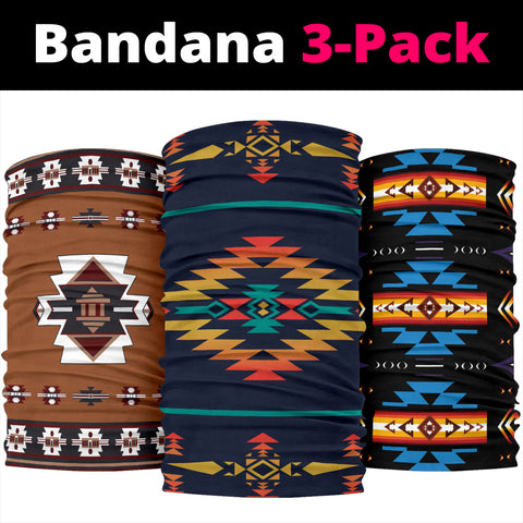 Powwow Store dyamond southwest pattern bandana 3 pack