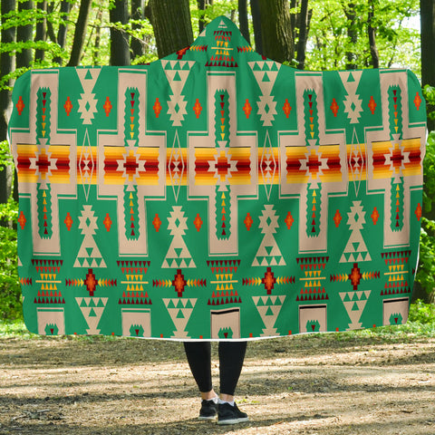 GB-NAT00062-06 Green Design Native Hooded Blanket