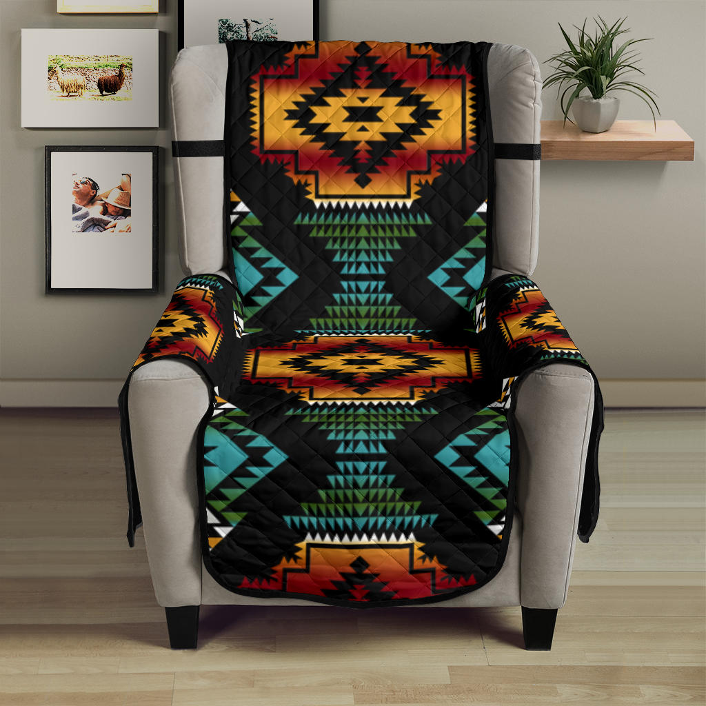 Native Chair Covers GB-NAT00321 Native American Patterns Black Red 23