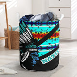 Powwow StoreLB007 Pattern Native Laundry Basket