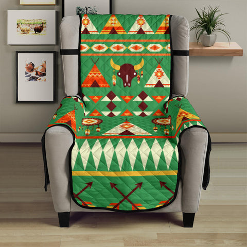 Powwow Store gb nat00426 green bison pattern 23 chair sofa protector