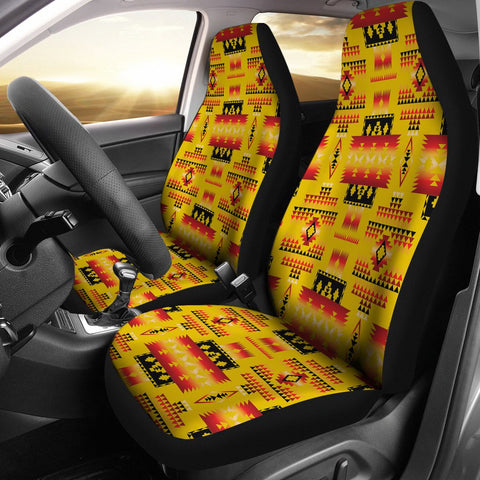 Yellow Tribal Native American Car Seat Covers
