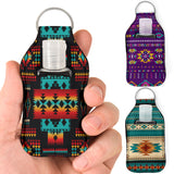 Native Pattern Sanitizer Bottle Keychains SET 4