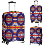 GB-NAT0004 Purple Pattern Native American Luggage Covers