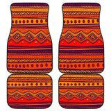 Powwow Store gb nat00576pattern color orange front and back car mats set of 4