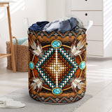 Powwow Store gb nat00023 04 mandala brown laundry basket