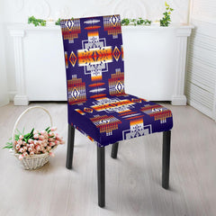Purple Tribes Pattern Native American Dining Chair Slip Cover - Powwow Store