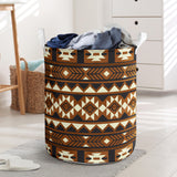 GB-NAT00508 Brown Pattern Native Laundry Basket