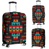 Powwow Store gb nat00046 02 black native tribes pattern native american luggage covers