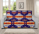 Purple Native Tribes Pattern Native American 70 Chair Sofa Protector - Powwow Store