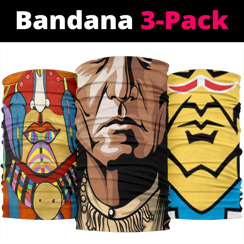 Chief Design Art Bandana 3-Pack New
