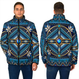 Powwow StoreGBNAT00083 Naumaddic Arts Blue Men's Padded Jacket