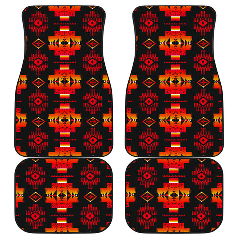 Powwow StoreGBNAT0072003 Pattern Front And Back Car Mats (Set Of 4)