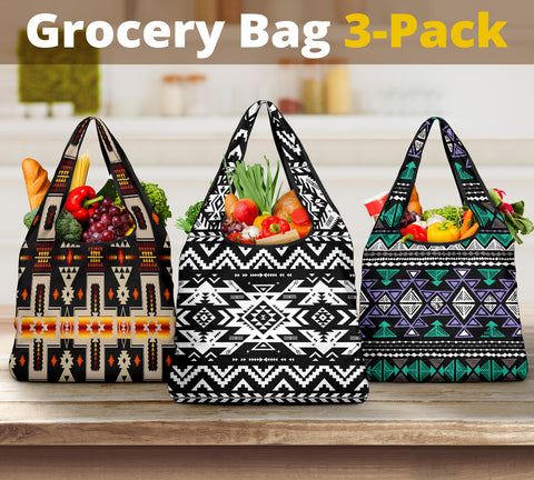 Pattern Grocery Bag 3-Pack SET 26