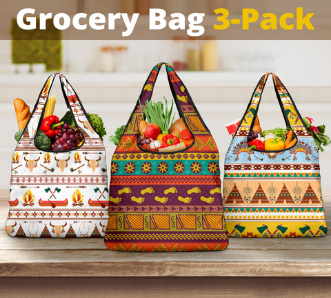 Pattern Grocery Bag 3-Pack SET 23