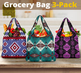 Powwow StorePattern Grocery Bag 3Pack SET 32