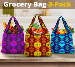 Powwow StorePattern Grocery Bag 3Pack SET 37