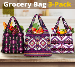 Powwow StorePattern Grocery Bag 3Pack SET 48