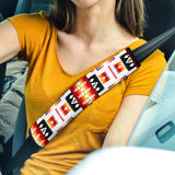 Powwow Store gb nat00075 white tribes pattern seat belt cover