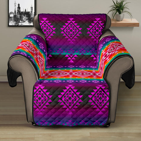 Powwow StoreGBNAT00680 Pattern Purple Native  28" Recliner Sofa Protector