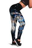 Galaxy Wolf Dreamcatcher Native American Women's Leggings - ProudThunderbird