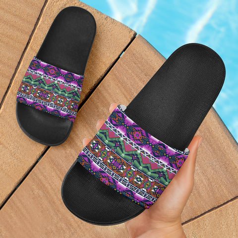 Pattern Native American Slide Sandals 11