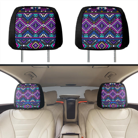 Powwow Store gb nat00380 purple tribe pattern headrests cover