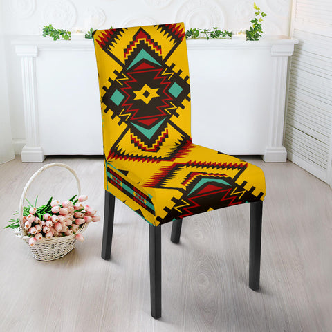GB-NAT00413 Abstract Geometric Ornament Dining Chair Slip Cover