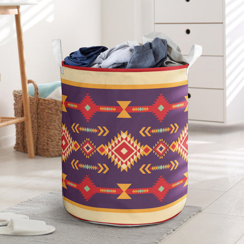 Powwow StoreLB0034 Pattern Native American Laundry Basket