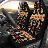GB-NAT00062-CARS01 Black Tribe Design Native American Car Seat Covers