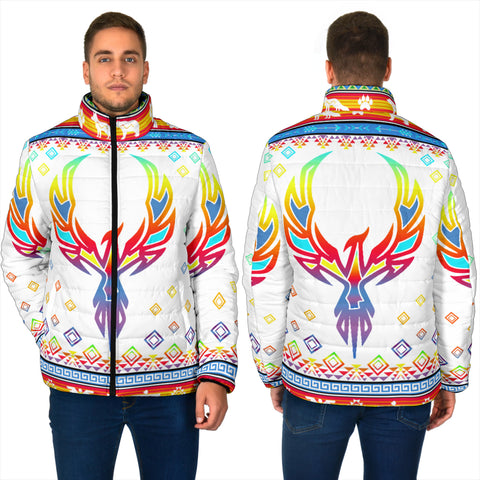 Powwow StoreGBNAT00067 Phoenix Rising  Men's Padded Jacket