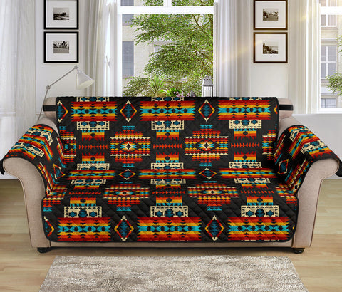 Powwow StoreGBNAT00402 Black Pattern 70" Sofa Protector