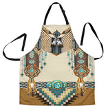 Powwow Store gb nat00059 brown pattern breastplate native american apron