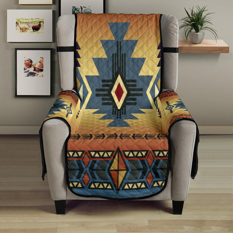 Tribe Blue Symbol Native American 23" Chair Sofa Protector - Powwow Store