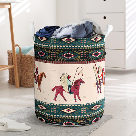 Powwow Store gb nat00284 native american chief horse laundry basket