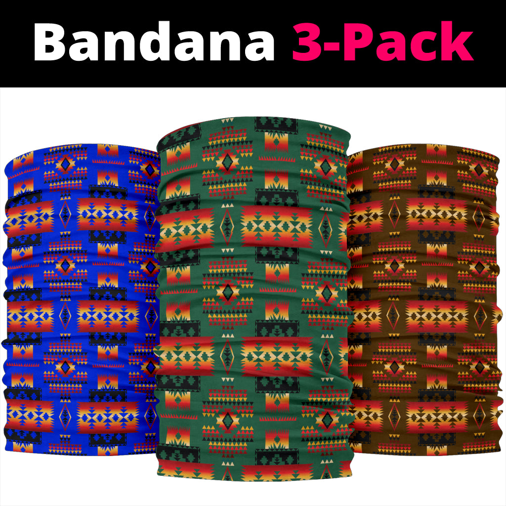 3D Native Tribes Pattern Native American Bandana 3 Pack New