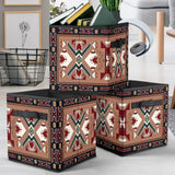 Powwow Store gb nat0002 orange geometric storage cube