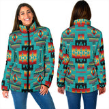 Powwow StoreGBNAT0004601 Tribes Pattern Women's Padded Jacket New