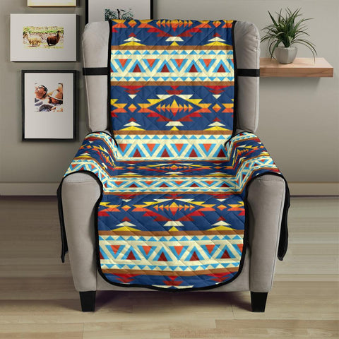 Blue Pattern Native American 23" Chair Sofa Protector - ProudThunderbird