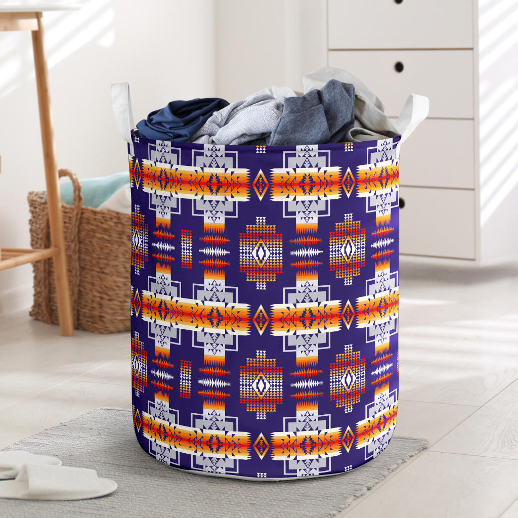 Powwow Store gb nat0004 purple pattern laundry basket