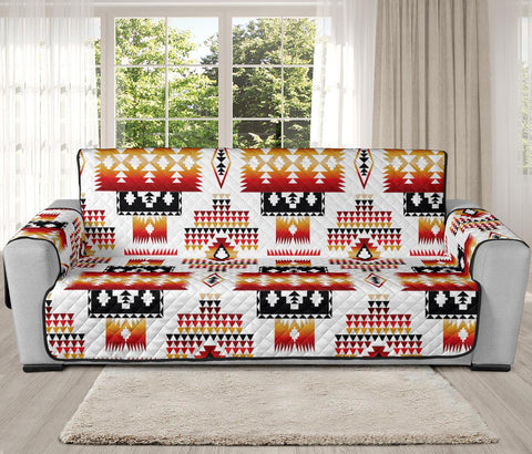 White Tribal Native American 78' Chair Sofa Protector