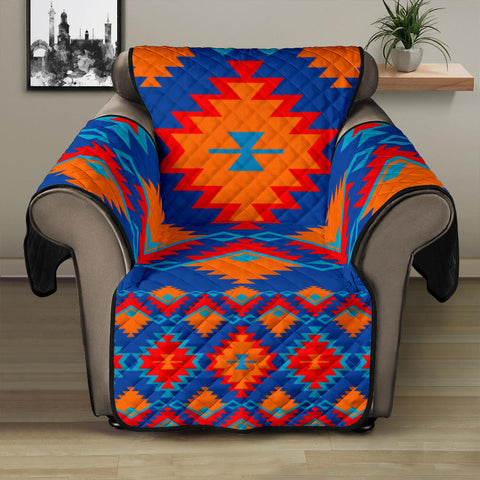 Powwow StoreGBNAT00520  Red & Yellow Geometric  28" Recliner Sofa Protector