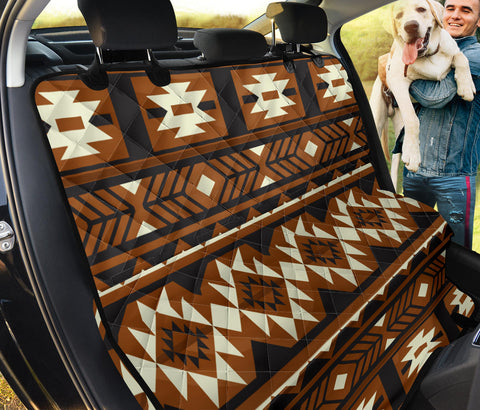 GB-NAT00508 Brown Pattern Native Pet Seat Cover