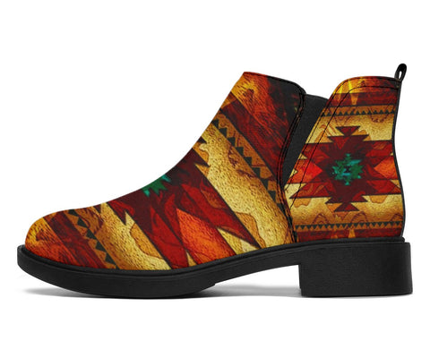 United Tribes Brown Design Native American Fashion Boots