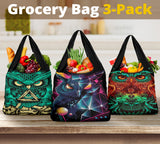 Owl 3D Art Grocery Bags NEW